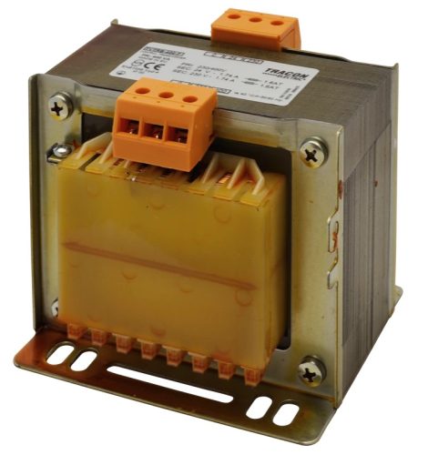 Tracon TVTRB-400-F Vezérlő transzformátor ( biztonsági ), 1 fázisú, 230-400V/primer, 24-230V/szekunder 400VA teljesítménnyel IP00 TVTRB