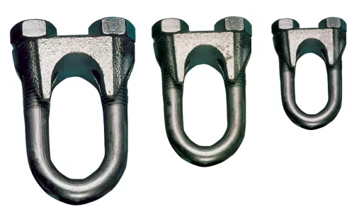 Tracon U05 Sodronyszorító bilincs, U profil, acél+temperált öntvény d=3,2-5mm, M5