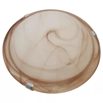   Tracon UFO-1-B, Üveg mennyezeti UFO lámpatest, bézs 230V, 50Hz, E27, max.1×60W, D=300 mm, EEI=A++,A+,A,B,C,D,E