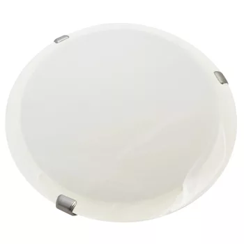   Tracon UFO-2-F, Üveg mennyezeti UFO lámpatest, fehér 230V, 50Hz, E27, max.2×60W, D=300 mm, EEI=A++,A+,A,B,C,D,E