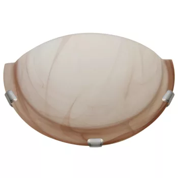   Tracon UFO-F-B, Üveg oldalfali fél UFO lámpatest, bézs 230V, 50Hz, E27, max.1×60W, D=300 mm, EEI=A++,A+,A,B,C,D,E