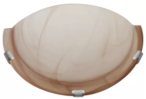 Tracon UFO-F-B, Üveg oldalfali fél UFO lámpatest, bézs 230V, 50Hz, E27, max.1×60W, D=300 mm, EEI=A++,A+,A,B,C,D,E