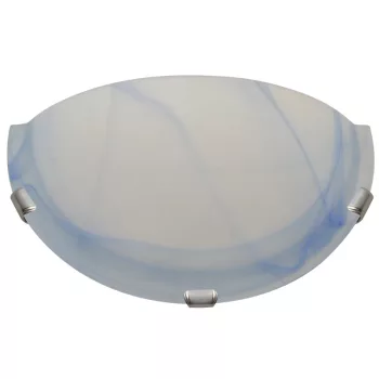   Tracon UFO-F-K, Üveg oldalfali fél UFO lámpatest, kék 230V, 50Hz, E27, max.1×60W, D=300 mm, EEI=A++,A+,A,B,C,D,E