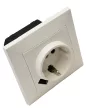 Tracon USB-21 Süllyesztett csatlakozóaljzat USB töltővel 1×16A/250VAC, 2P+E, USB:5V,2100mA (SCHUKO)