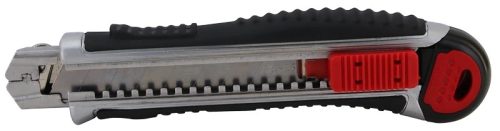 Tracon UTILK01 Pengés kés tárolóval, 4 penge, cink markolat gumibetéttel L=168mm, D=35mm, W=18mm, d=18mm