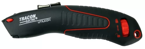 Tracon UTILK04 Trapéz pengés kés, alu markolat gumibetéttel, SK4 T-penge L=175mm, D=41mm, W=27mm, d=19mm