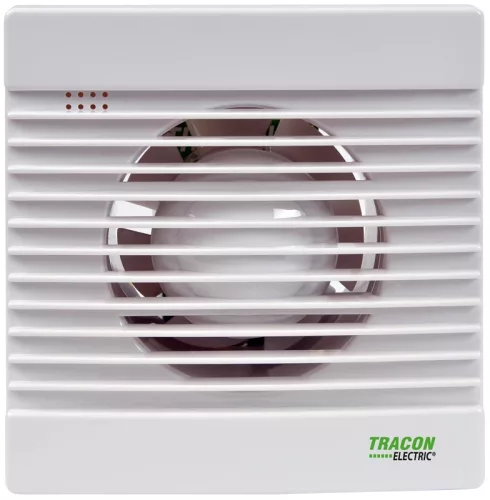 Tracon VF100-BTSH Fürdőszoba ventilátor, golyóscsapágy+időzítő+v.zsalu+pára 230 VAC, 15W, 80 m3/h, 33 dB,100 mm