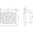 Tracon VF100-B Fürdőszoba ventilátor, golyóscsapágy 230 VAC, 15W, 80 m3/h, 33 dB,100 mm