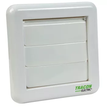   Tracon VFG100 Kültéri gravitációs zsalu fürdőszoba vent-hoz 151×151×45mm, D=96mm