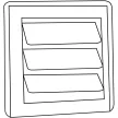 Tracon VFG100 Kültéri gravitációs zsalu fürdőszoba vent-hoz 151×151×45mm, D=96mm