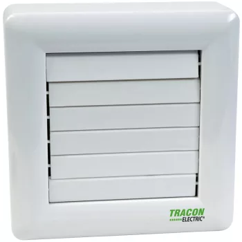   Tracon VFM100-B Fürdőszoba vent. aut.frontzsalu, golyóscsapágy 230 VAC, 15W, 80 m3/h, 33 dB,100 mm