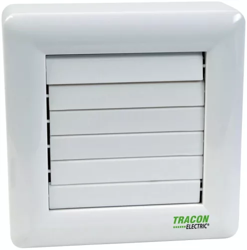 Tracon VFM100-BTH Fürdőszoba vent. aut.frontzsalu, golyóscs.+időzítő+pára 230 VAC, 15W, 80 m3/h, 33 dB,100 mm