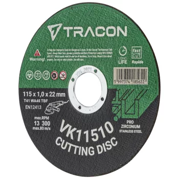 Tracon VK11510 Vágókorong 115x1,0x22mm