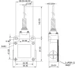 Tracon VM106 Helyzetkapcsoló, rugós-pálcás fémházas 1×NO+1×NC, 6A/230V AC, IP66