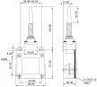 Tracon VM171 Helyzetkapcsoló, rugószáras (műanyag+acél) 1×NO+1×NC, 6A/230V AC, IP66