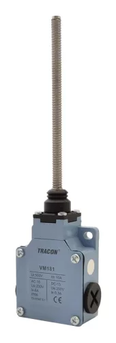 Tracon VM181 Helyzetkapcsoló, rugószáras (acél) 1×NO+1×NC, 6A/230V AC, IP66