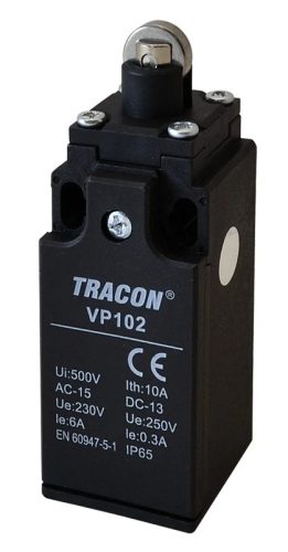 Tracon VP102 Helyzetkapcsoló, görgős 1×NO+1×NC, 6A/230V AC, IP65