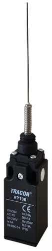 Tracon VP106 Helyzetkapcsoló, rugószáras 1×NO+1×NC, 6A/230V AC, 125mm, IP65