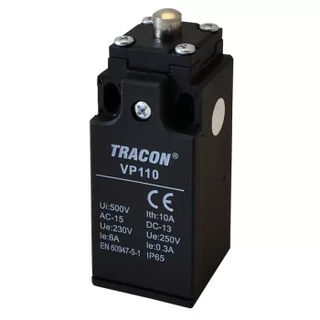   Tracon VP110 Helyzetkapcsoló, kúpos-ütközős 1×NO+1×NC, 6A/230V AC, IP65