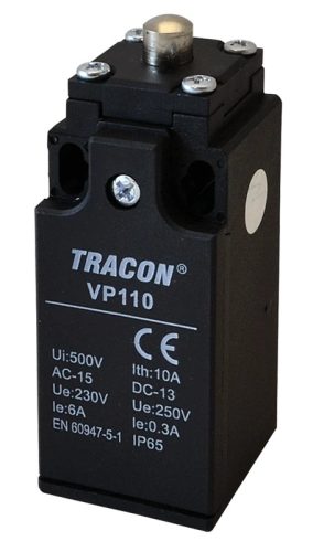 Tracon VP110 Helyzetkapcsoló, kúpos-ütközős 1×NO+1×NC, 6A/230V AC, IP65