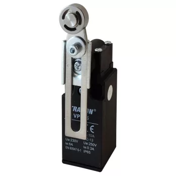   Tracon VP145 Helyzetkapcsoló, lengőkar-görgő 1×NO+1×NC, 6A/230V AC, 30-60mm, IP65