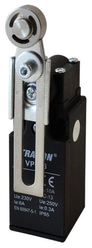 Tracon VP145 Helyzetkapcsoló, lengőkar-görgő 1×NO+1×NC, 6A/230V AC, 30-60mm, IP65