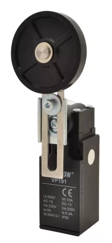 Tracon VP191 Helyzetkapcsoló, lengőkar-görgő 1×NO+1×NC, 6A/230V AC, IP65