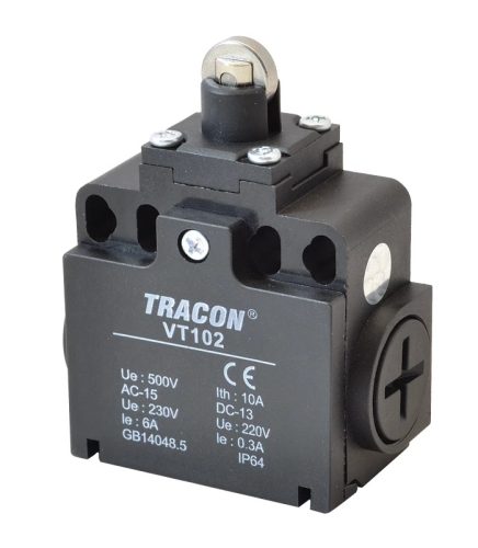 Tracon VT102 Helyzetkapcsoló, görgős 1×NO+1×NC, 6A/230V AC, IP65