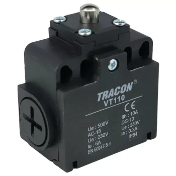   Tracon VT110 Helyzetkapcsoló, kúpos-ütközős 1×NO+1×NC, 6A/230V AC, IP65