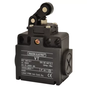   Tracon VT121 Helyzetkapcsoló, karos-görgős 1×NO+1×NC, 6A/230V AC, IP65