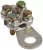 Tracon WCJB-16-25-2, Csavarozható réz lemezsaru, 4 csavarral 16-25mm2, M8, 4x(M5x20)