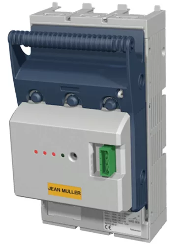Tracon KETO-1-3/F/ES10 Szakaszolókapcsoló-biztosító, szerelőlapra, lapos csatlakozó 500VAC, 250A, 3P, NH1, M8