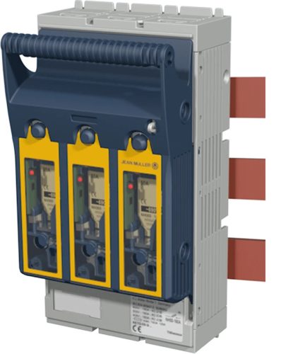 Tracon KETO-2-3/60/AOU/R300 Vízsz. Szakaszolókapcsoló-biztosító, 60mm-es gyűjtősínre 3P AC 690V, DC 440V, 400A, 3P, 2