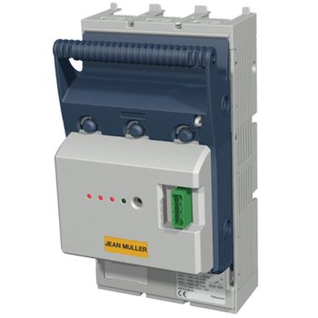   Tracon KETO-2-3/F/ES10 Szakaszolókapcsoló-biztosító, szerelőlapra, lapos csatlakozó 500VAC, 400A, 3P, NH2, M8