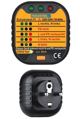 Tracon PANSCHUKOTESTFI Dugaszoló aljzat teszter CATII-600V