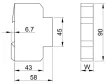 Tracon TTV2-60-3P+N/PE AC túlfeszültség levezető, 2-es típus, cserélhető betéttel 230/400 V, 50 Hz, 30/60 kA (8/20 us), 3P+N/PE