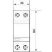 Tracon ESPD1+2+3-25-1P T1+T2+T3 AC típusú túlfeszültség levezető, egybeépített Uc:275V; Iimp:25kA; In:25kA; Uoc:20kV; Up:1,3kV; 1P