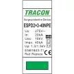 Tracon ESPD2+3-40-1+1P T2+T3 AC típusú túlfeszültség levezető, egybeépített Uc:275V; In:20kA; Imax40kA; Uoc:10kV; Up:1,3/1,5kV; 1+1P