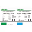 Tracon ESPD1+2+3-25-1+1P T1+T2+T3 AC típusú túlfeszültség levezető, egybeépített Uc:275V; Iimp:25/100kA; In:25/100kA; Uoc:20kV; Up:1,3kV; 1+1