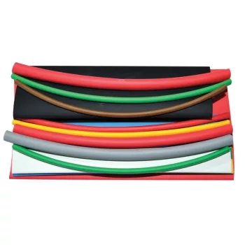   Tracon ZSB-SET, Zsugorcső készlet, vékonyfalú, 2:1 zsugorodás, több szín 15×150mm, POLIOLEFIN