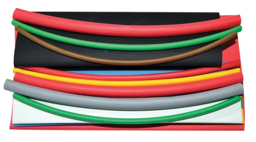 Tracon ZSB-SET, Zsugorcső készlet, vékonyfalú, 2:1 zsugorodás, több szín 15×150mm, POLIOLEFIN