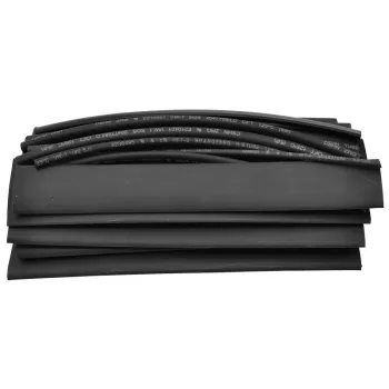   Tracon ZSBB-SET, Zsugorcső készlet, vékonyfalú, 2:1 zsugorodás, fekete 15×150mm, POLIOLEFIN
