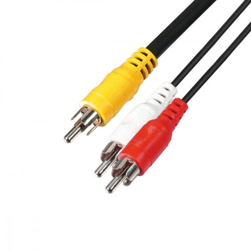 USE A 4-3X Audió kábel, 3 RCA dugó-3 RCA dugó, 3 m ( A 4-3X )