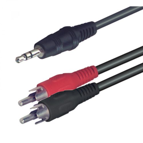 USE A 49-5 Audió kábel, 3,5 mm sztereó dugó-2 RCA dugó, 5 m ( A 49-5 )