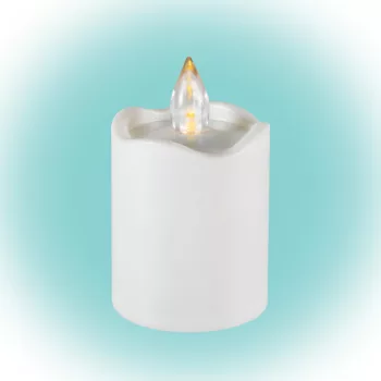   HOME CDX 2/WH LED-es LED-es gyertya, beltéri, 1db pislákoló sárga LED