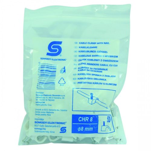 USE CHR 8 Kábelbilincs szöggel, 8 mm ( CHR 8 )