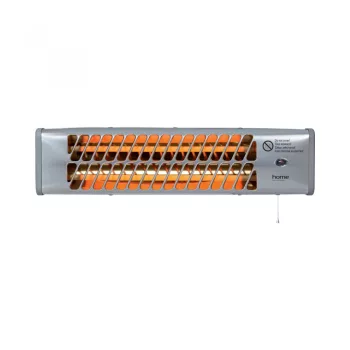   HOME FK 24 elektromos, kültéri, fali, kvarccsöves hősugárzó fűtőtest, ezüst színben, max 1200 W teljesítménnyel, IPX4 védelemmel HOME (FK 24)