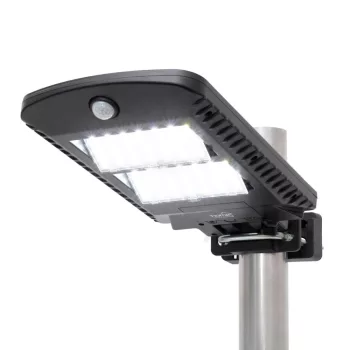   HOME FLP1002SOLAR napelemes LED reflektor, 1000 lm, PIR mozgásérzékelő, 120° 5m, 2 x 28 db hidegfehér SMD LED, energiatakarékos, fém + műanyag, IP44