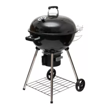   HOME GR03 fedeles gömbgrill, faszén, faszénbrikett, zománcozott acél tűztér és fedél, krómozott acél rostély, galvanizált acél széntartó, 76 cm rostélymagasság a talajtól