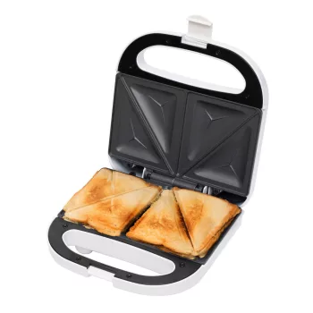   HOME HG SZ 04 szendvicssütő, 750W, tapadásmentes sütőfelület, fehér